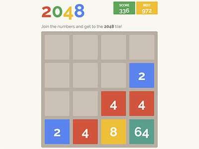 Googleスタイル 2048ゲーム AIボット付き