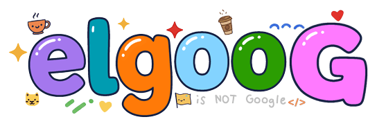 ルグーグ(elgooG)ロゴ