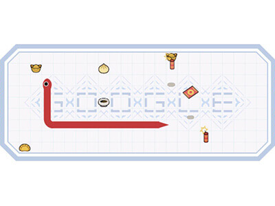 Googleスネークゲーム Doodle