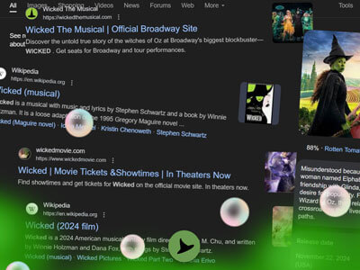 Googleウィキッド イースターエッグ